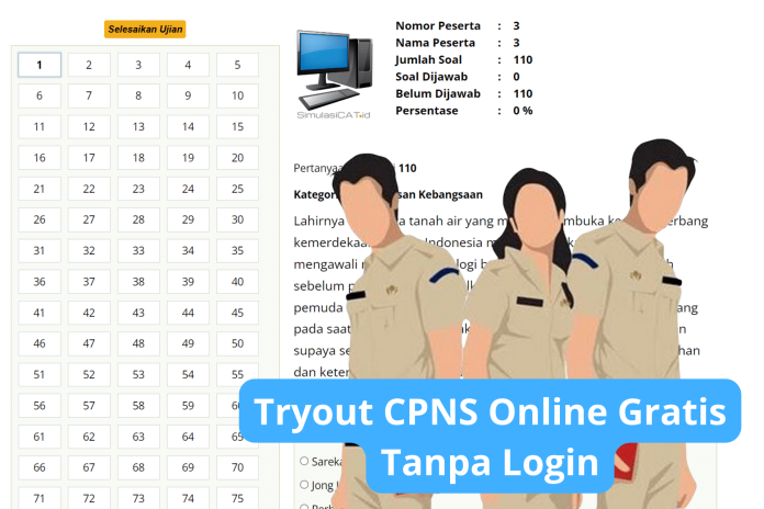 Website Tryout CPNS Online Gratis Tanpa Login
