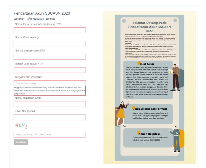 pembuatan akun cpns 2023 Cara Pembuatan Akun CPNS 2023