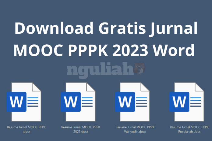Jurnal MOOC PPPK 2023 Word Download Gratis