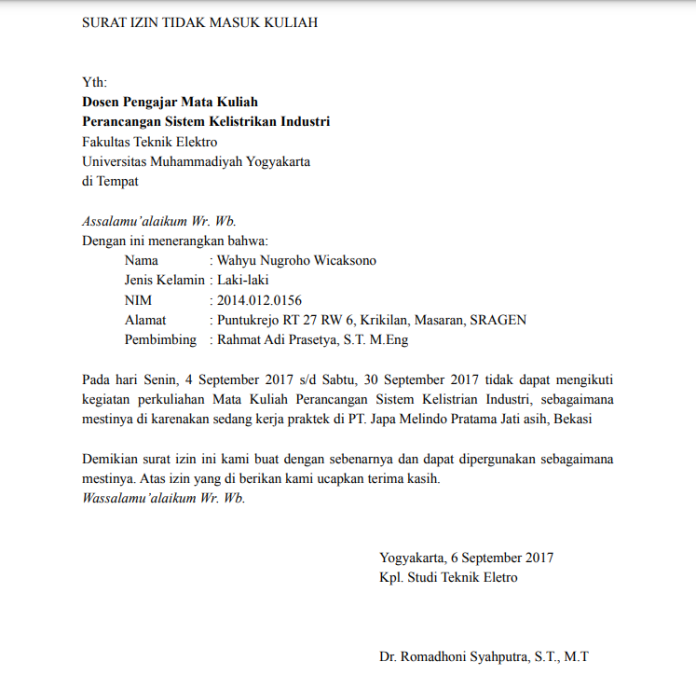 contoh surat izin sakit kuliah contoh surat izin sakit kuliah